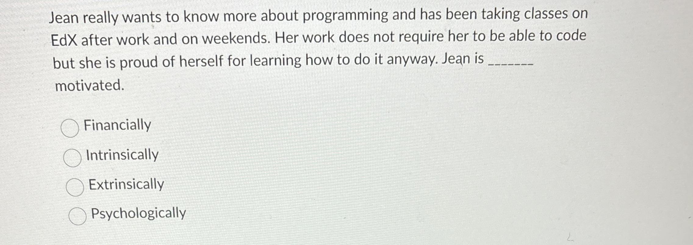 Jean really wants to know more about programming