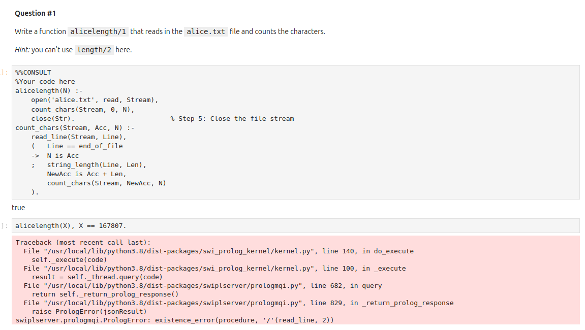 Why is " ` alicelength / 1 ` that reads in the `