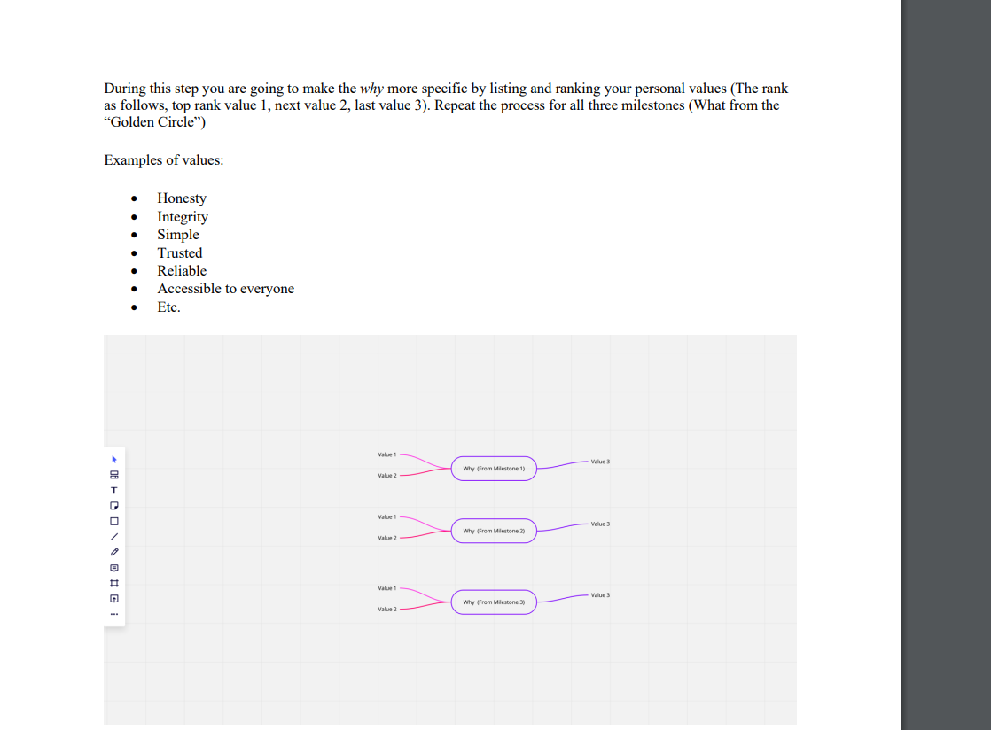 During this step you are going to make the why