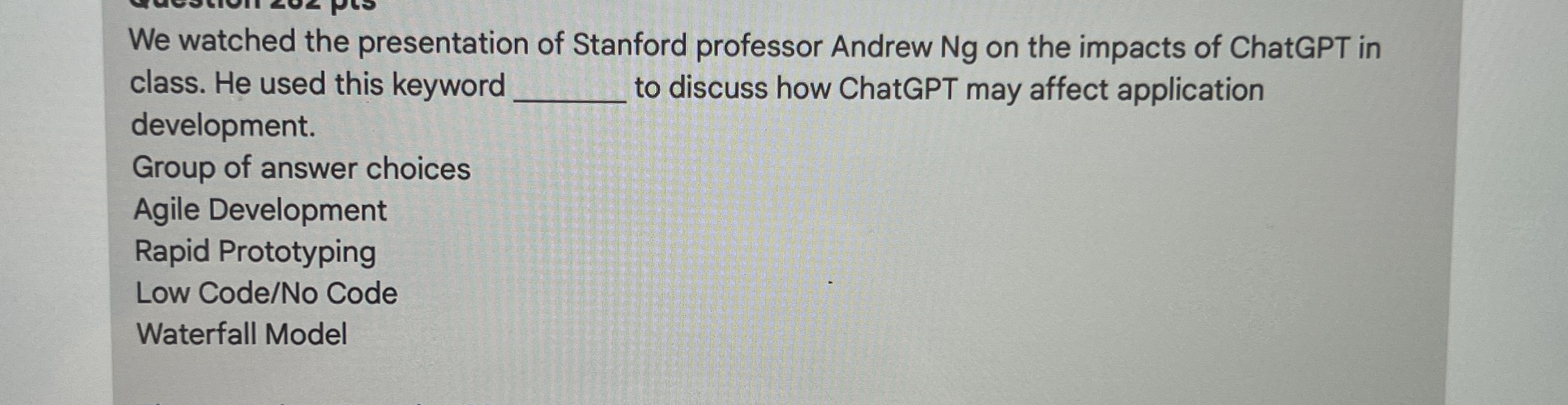 We watched the presentation of Stanford professor