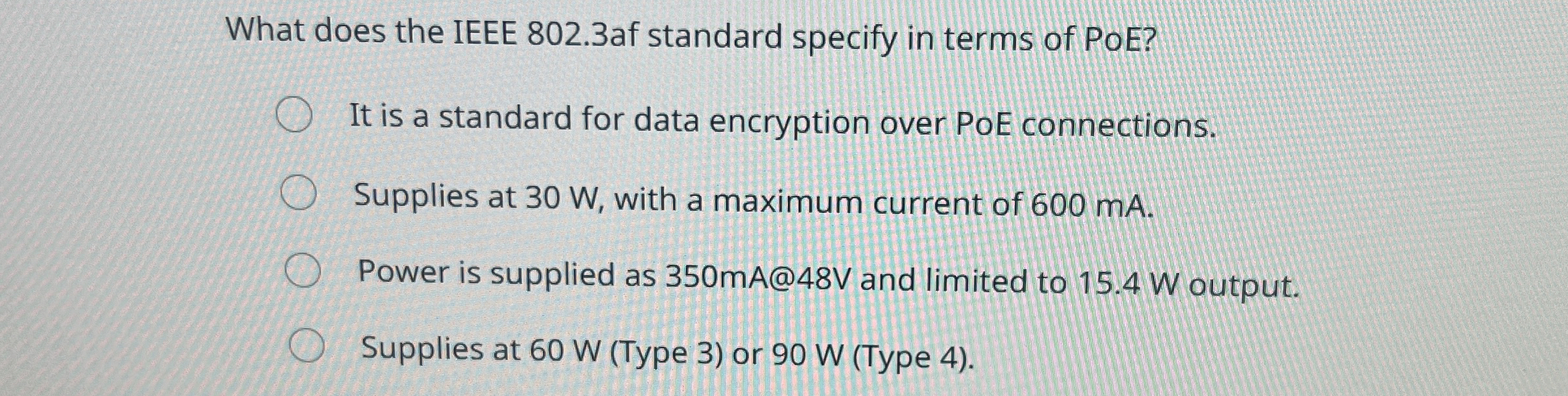 What does the IEEE 8 0 2 . 3 af standard specify