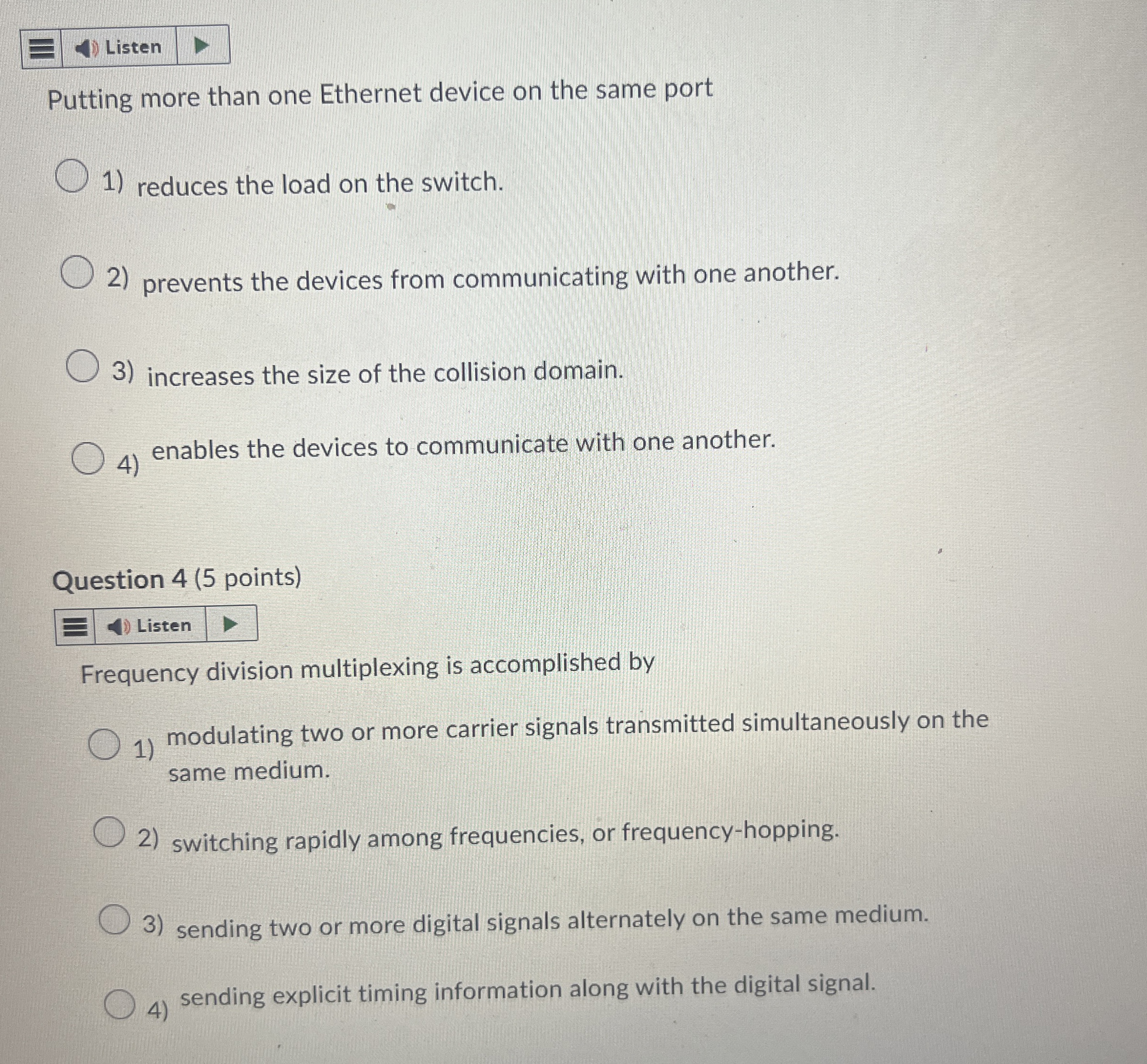 Listen Putting more than one Ethernet device on