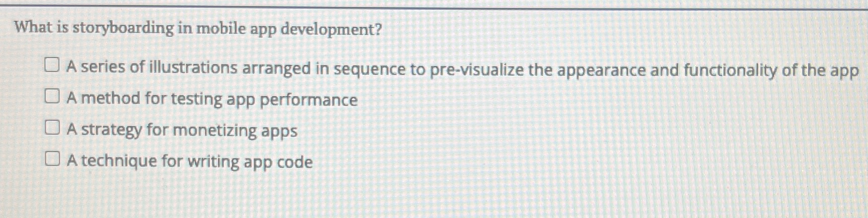 What is storyboarding in mobile app development?