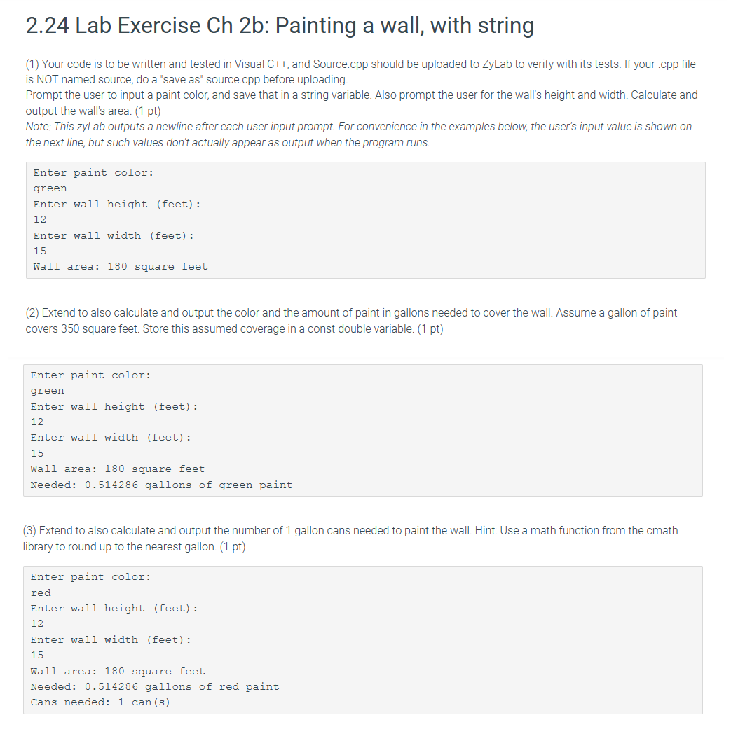 2 . 2 4 Lab Exercise Ch 2 b: Painting a wall,