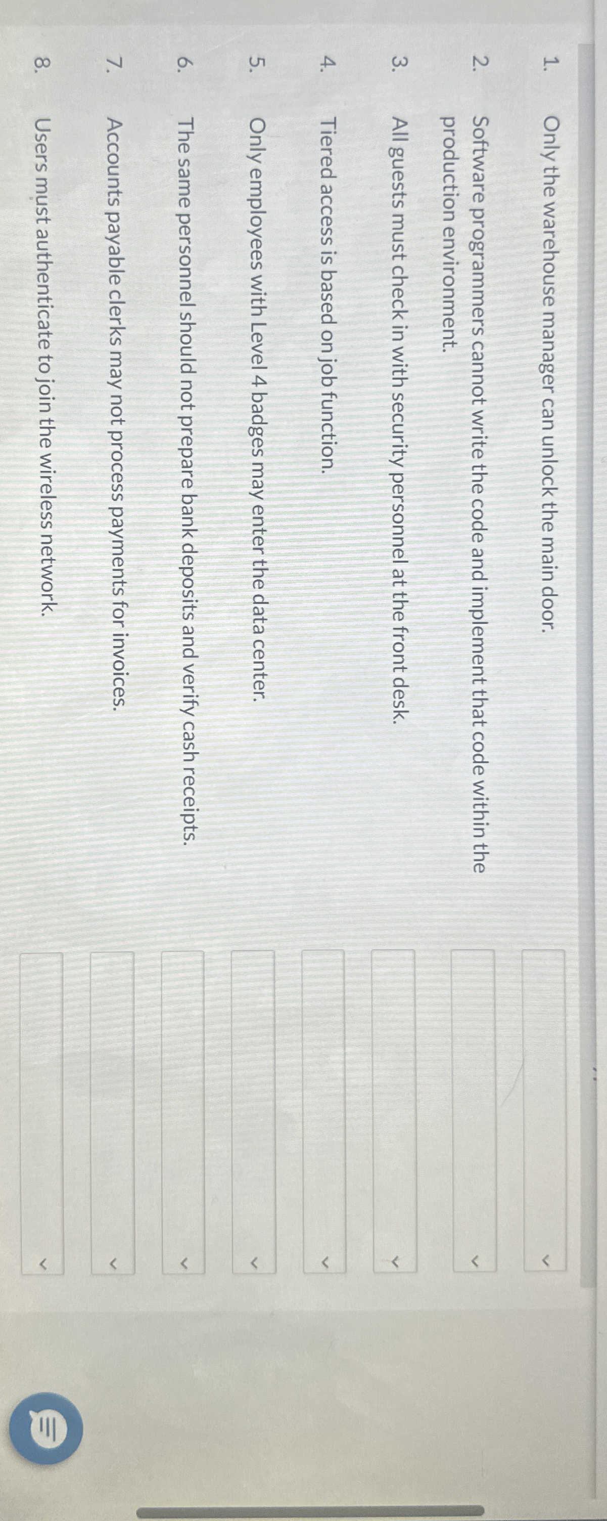 Only the warehouse manager can unlock the main