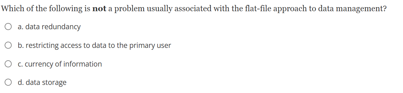 Which of the following is not a problem usually