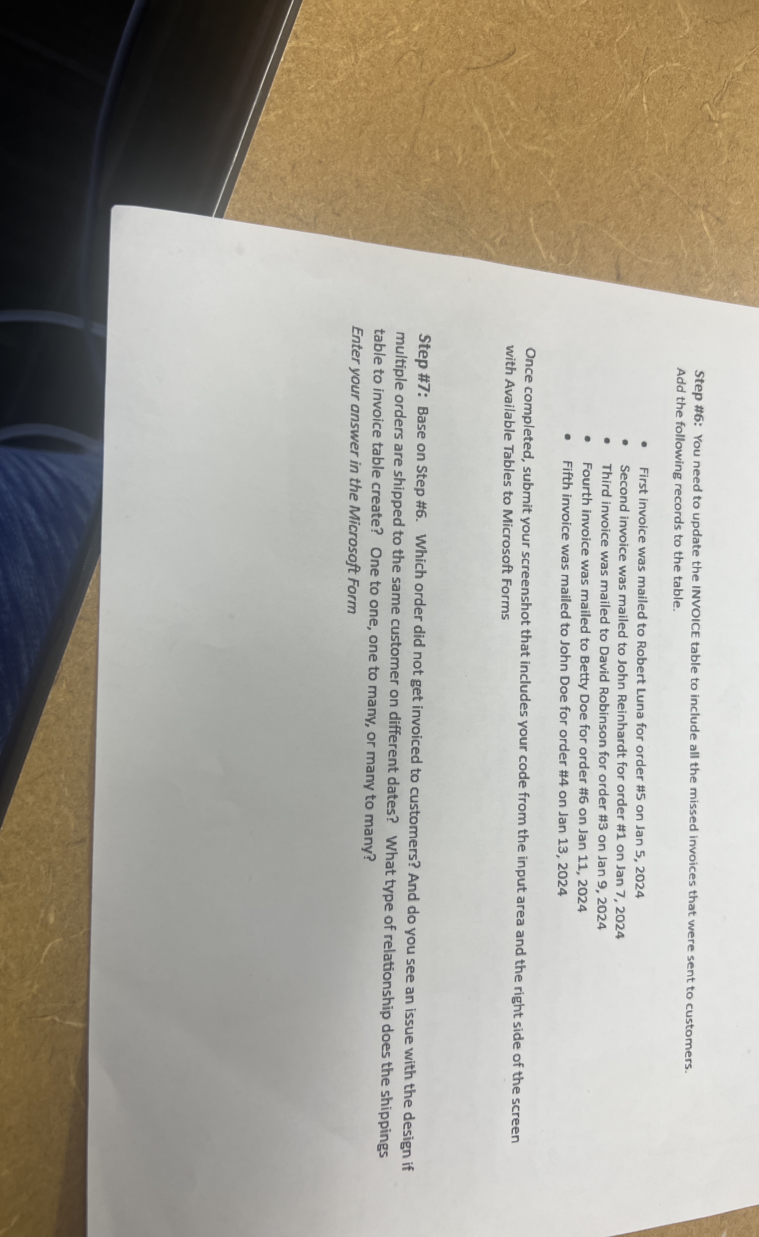 Step # 6 : You need to update the INVOICE table