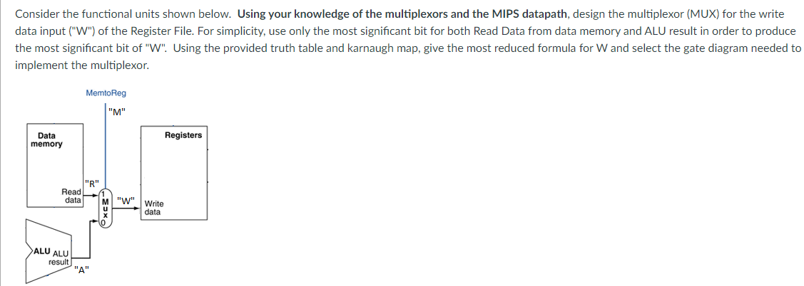 Consider the functional units shown below. Using