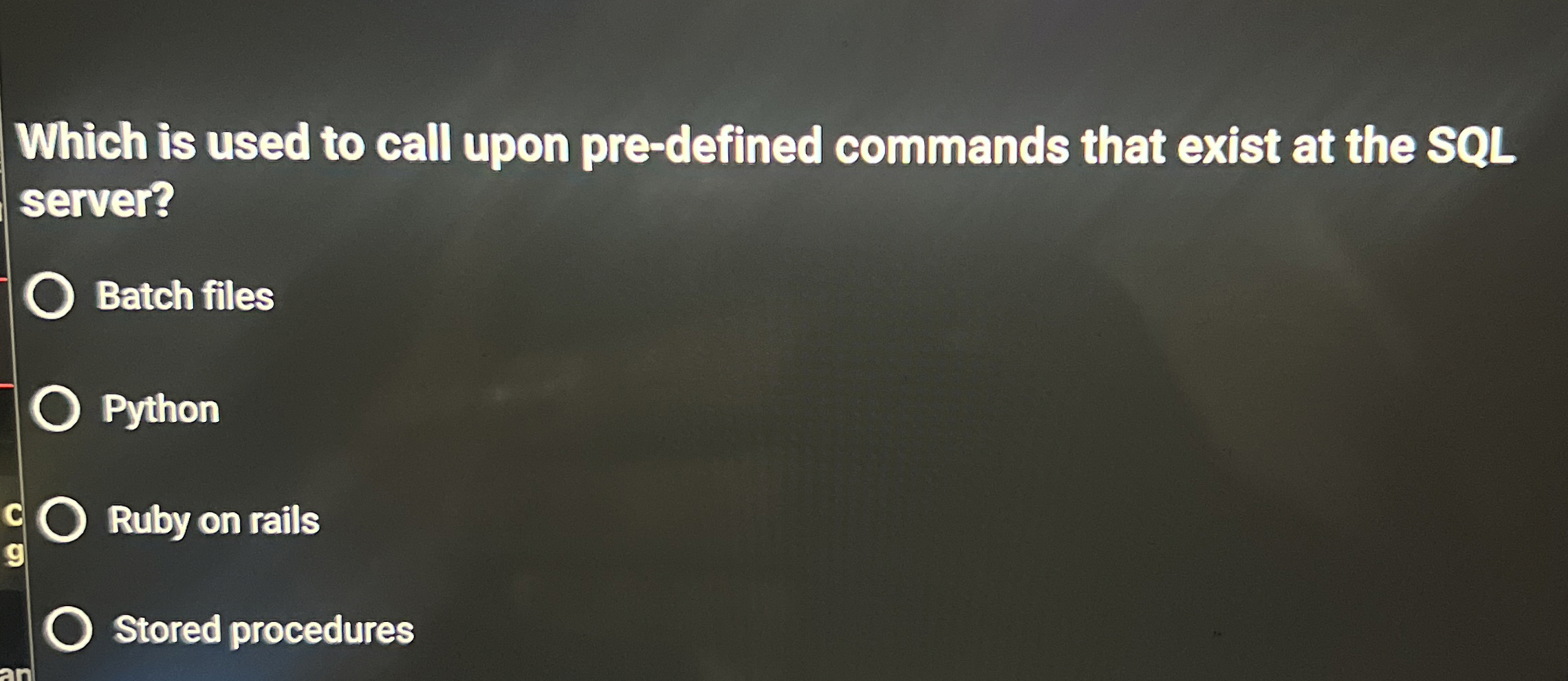 Which is used to call upon pre - defined commands