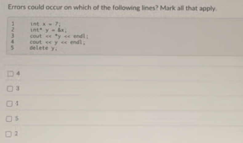 Errors could occur on which of the following