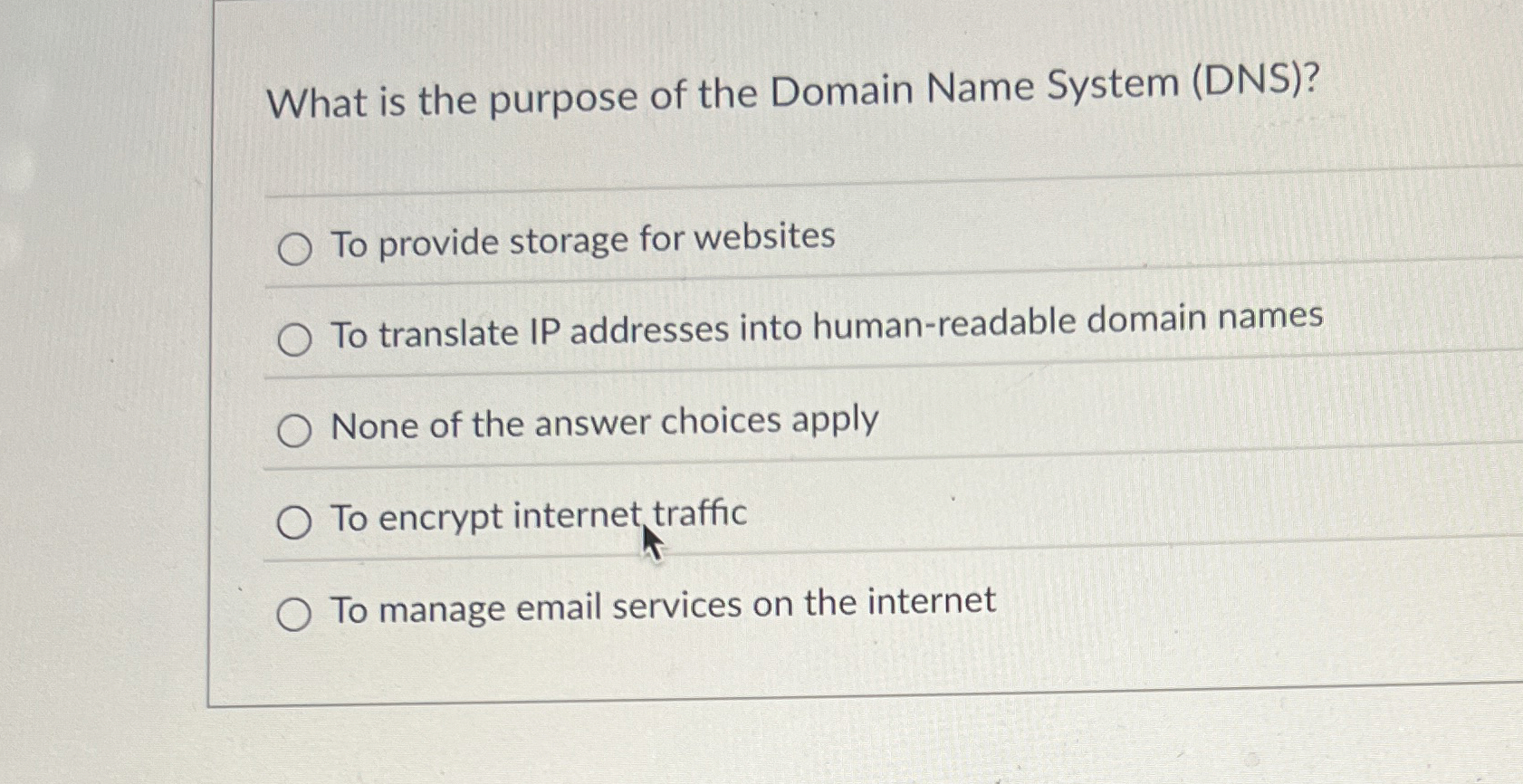 What is the purpose of the Domain Name System (