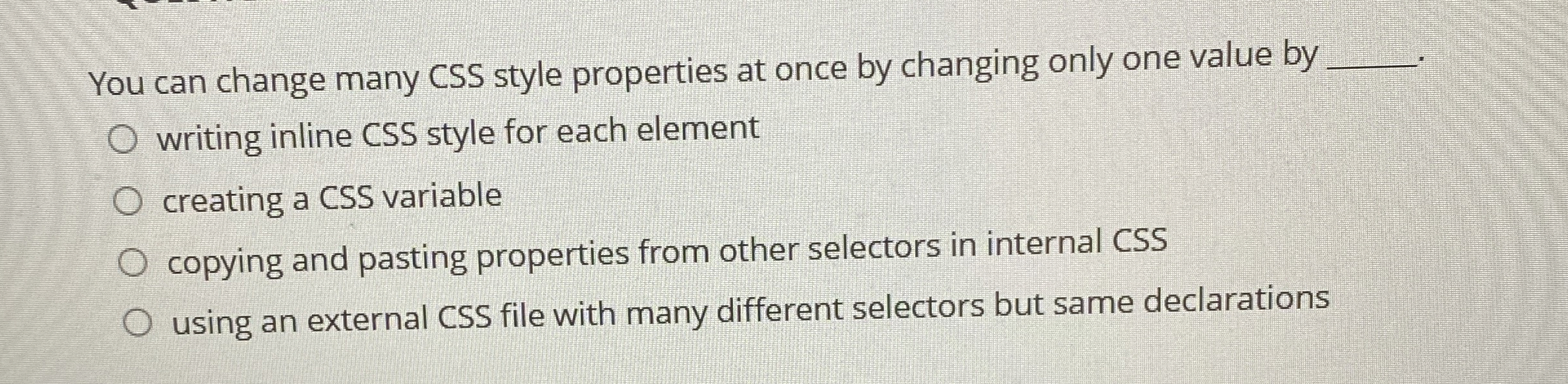 You can change many CSS style properties at once