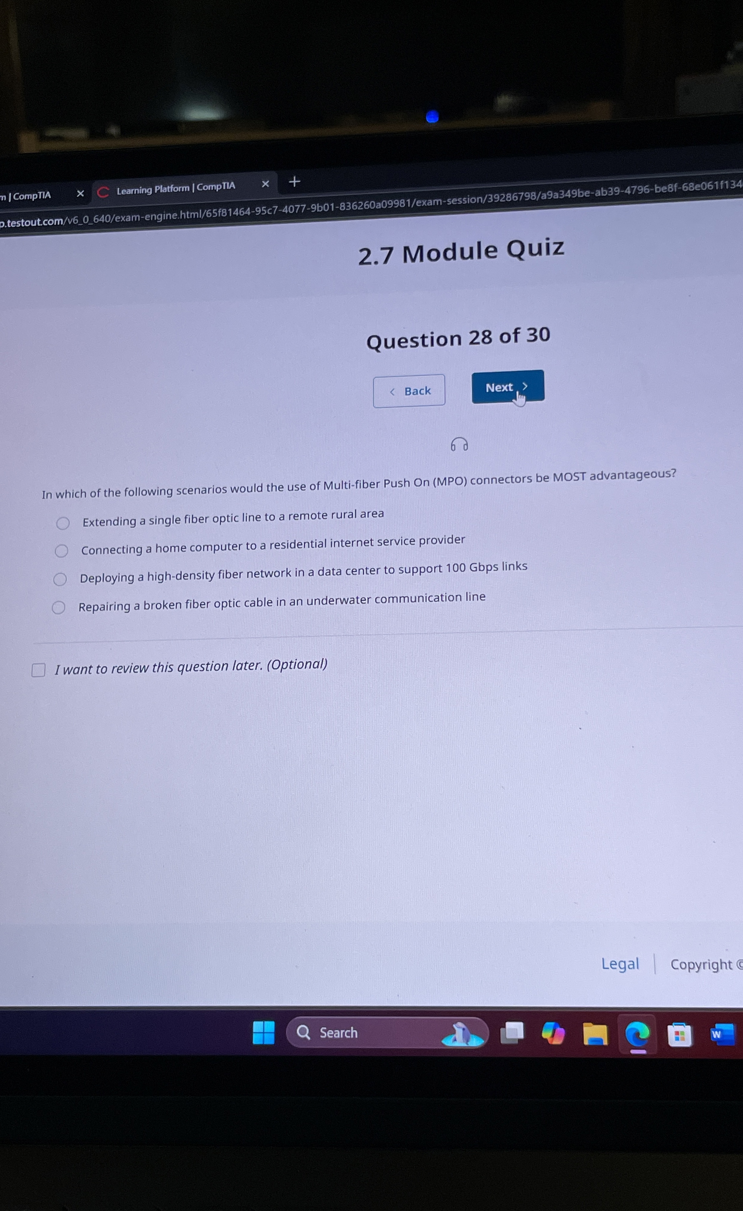 In which of the following scenarios would the use