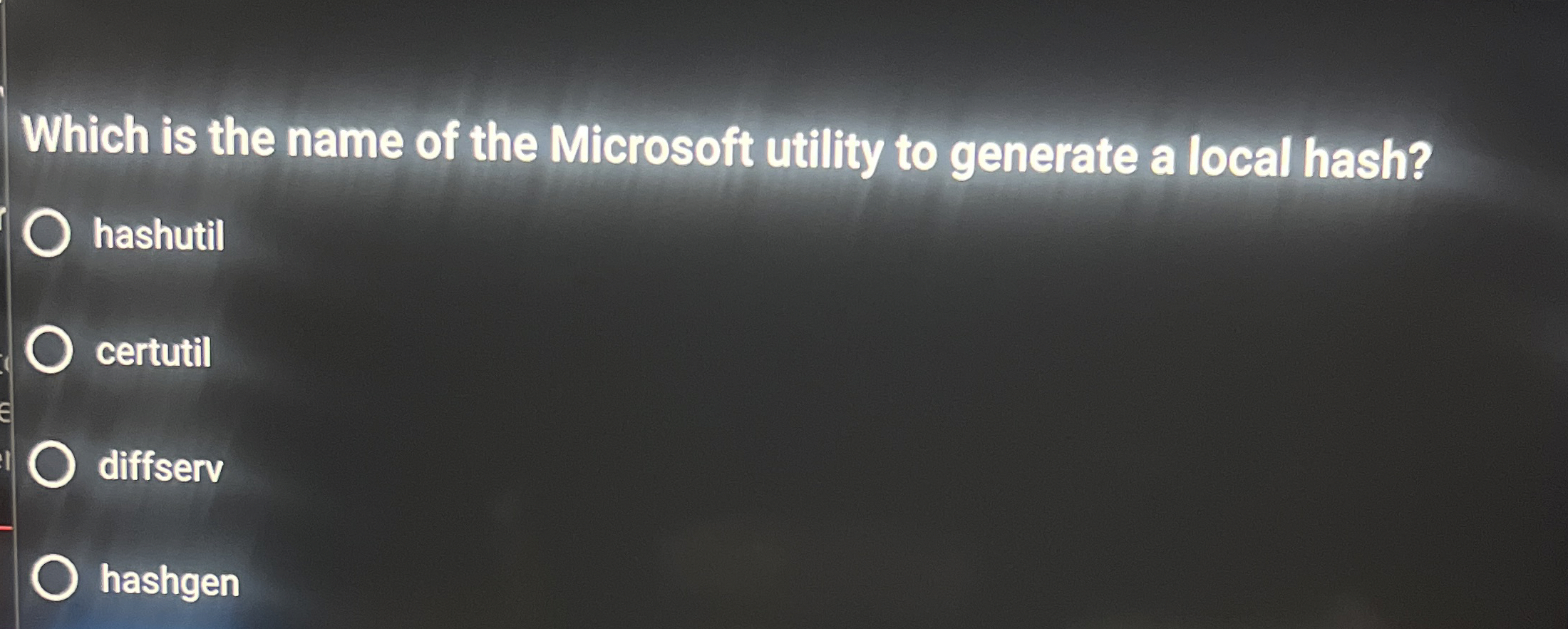 Which is the name of the Microsoft utility to
