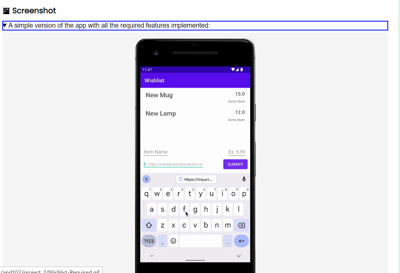 Project 2 : Wishlist ( Android Studio In KOTLIN
