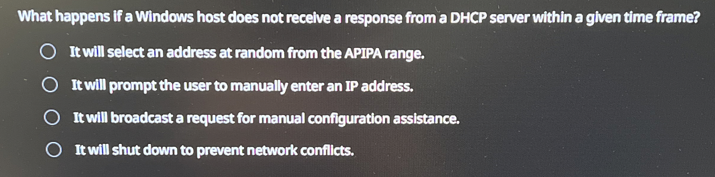 What happens if a Windows host does not receive a