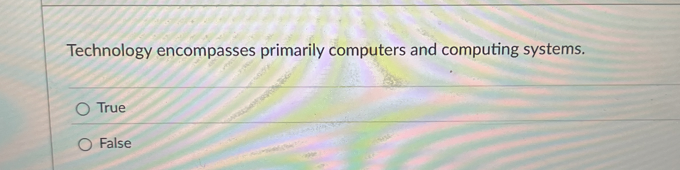 Technology encompasses primarily computers and