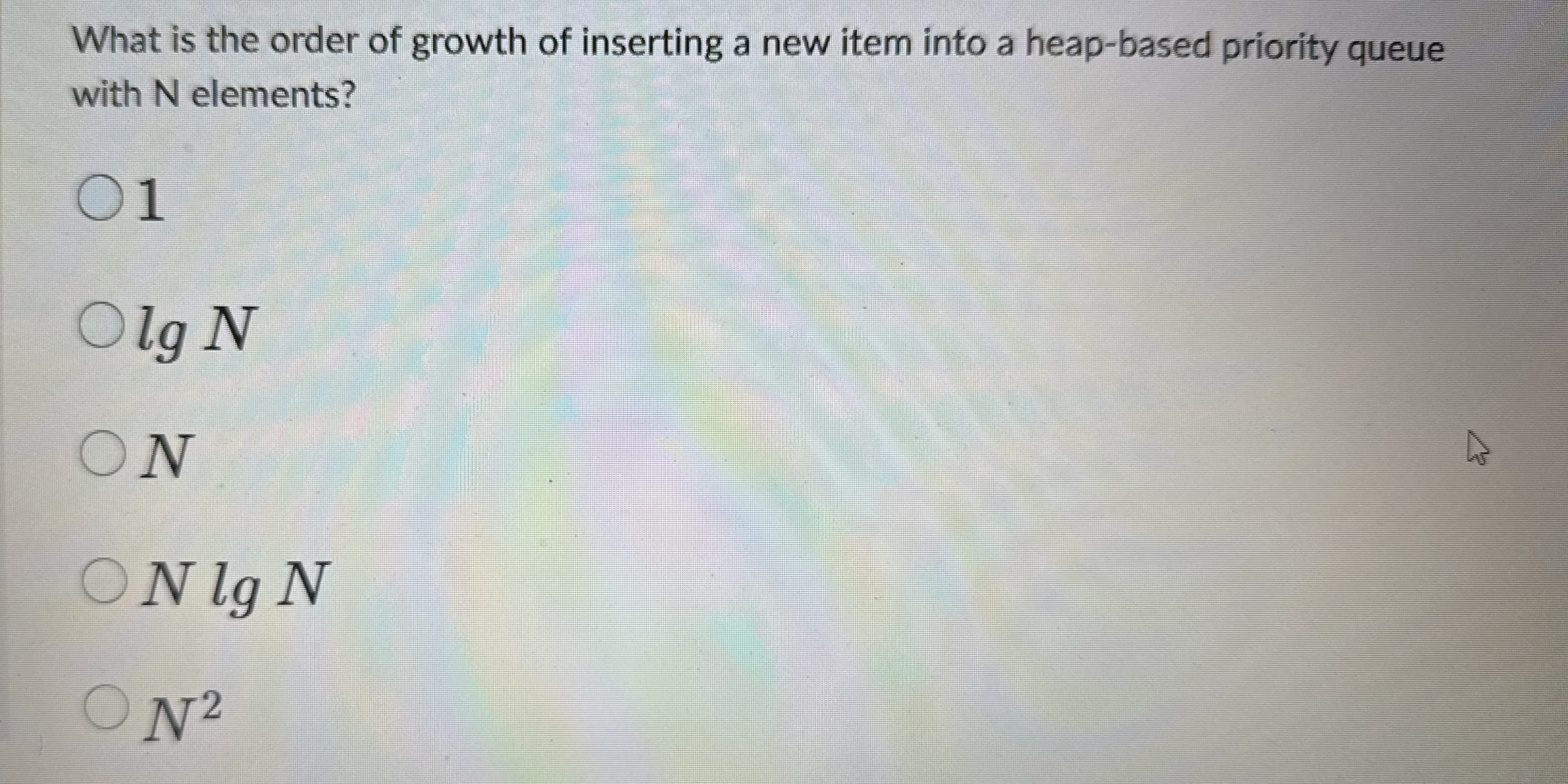 What is the order of growth of inserting a new