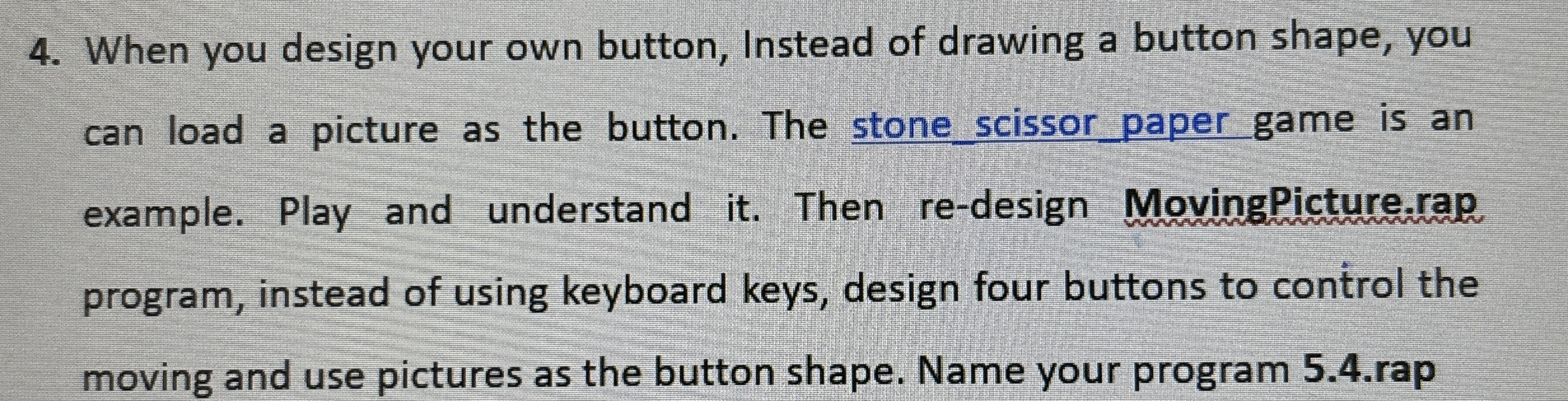 When you design your own button, Instead of