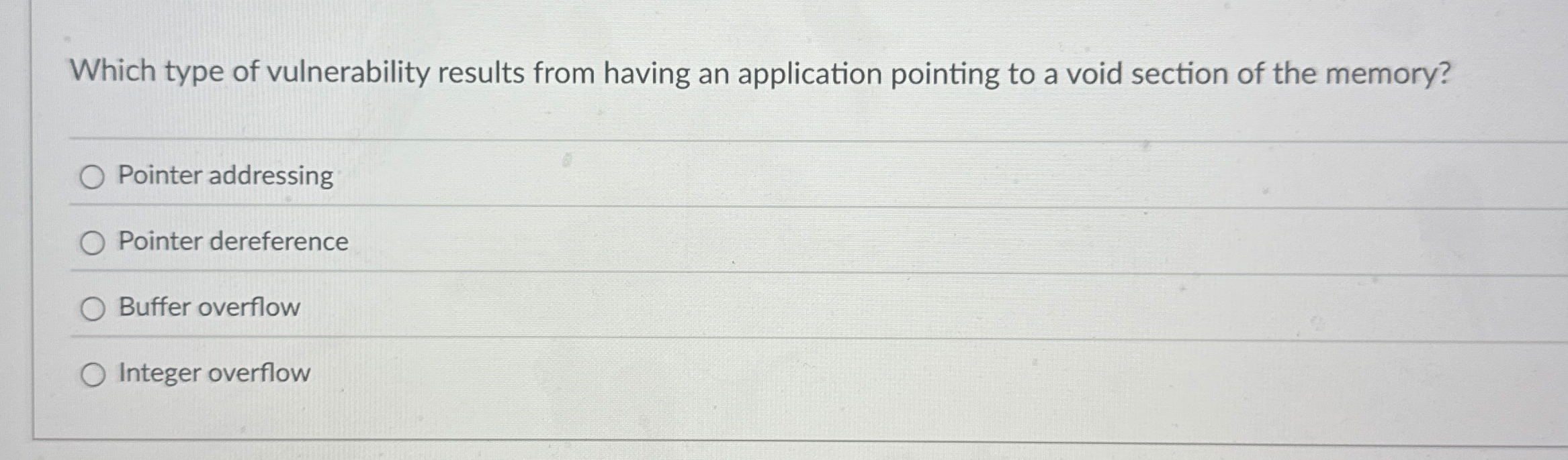Which type of vulnerability results from having