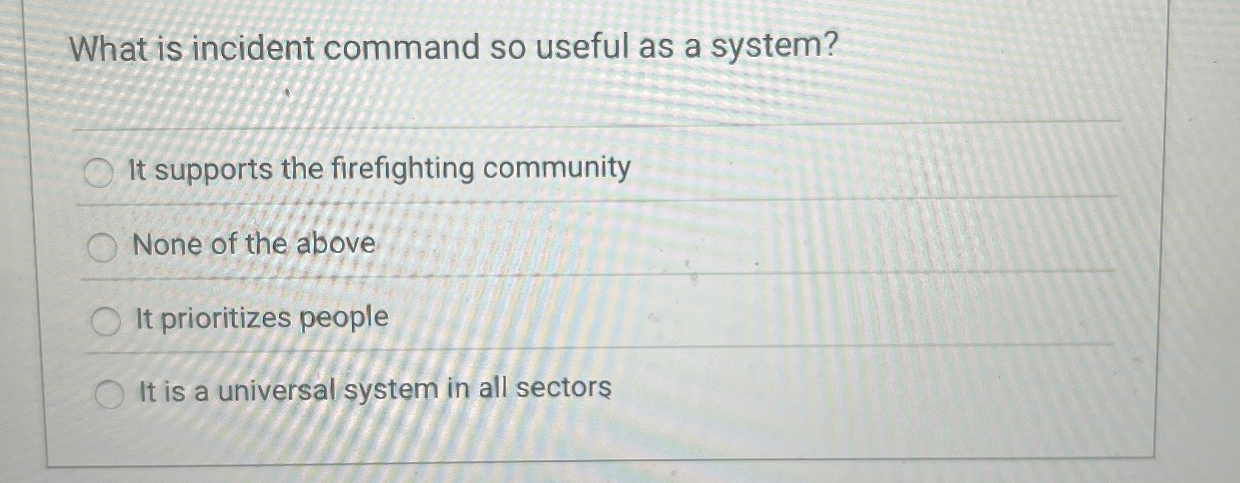 What is incident command so useful as a system?
