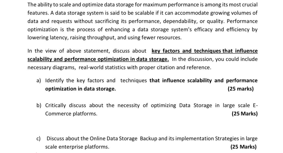 The ability to scale and optimize data storage