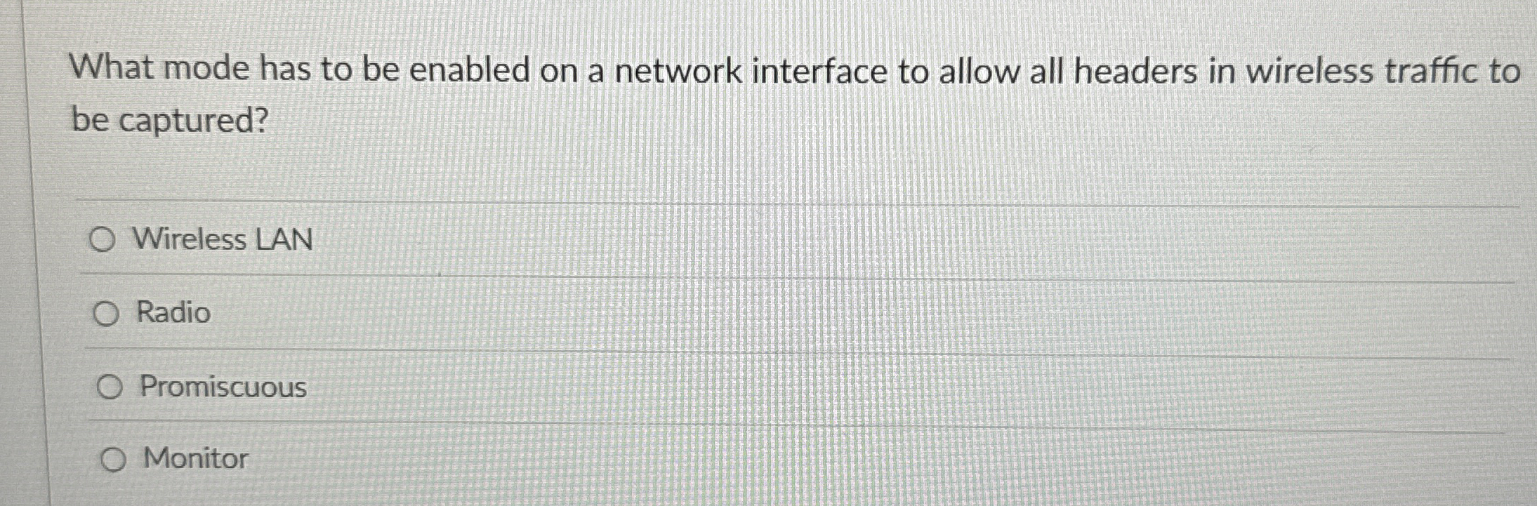 What mode has to be enabled on a network