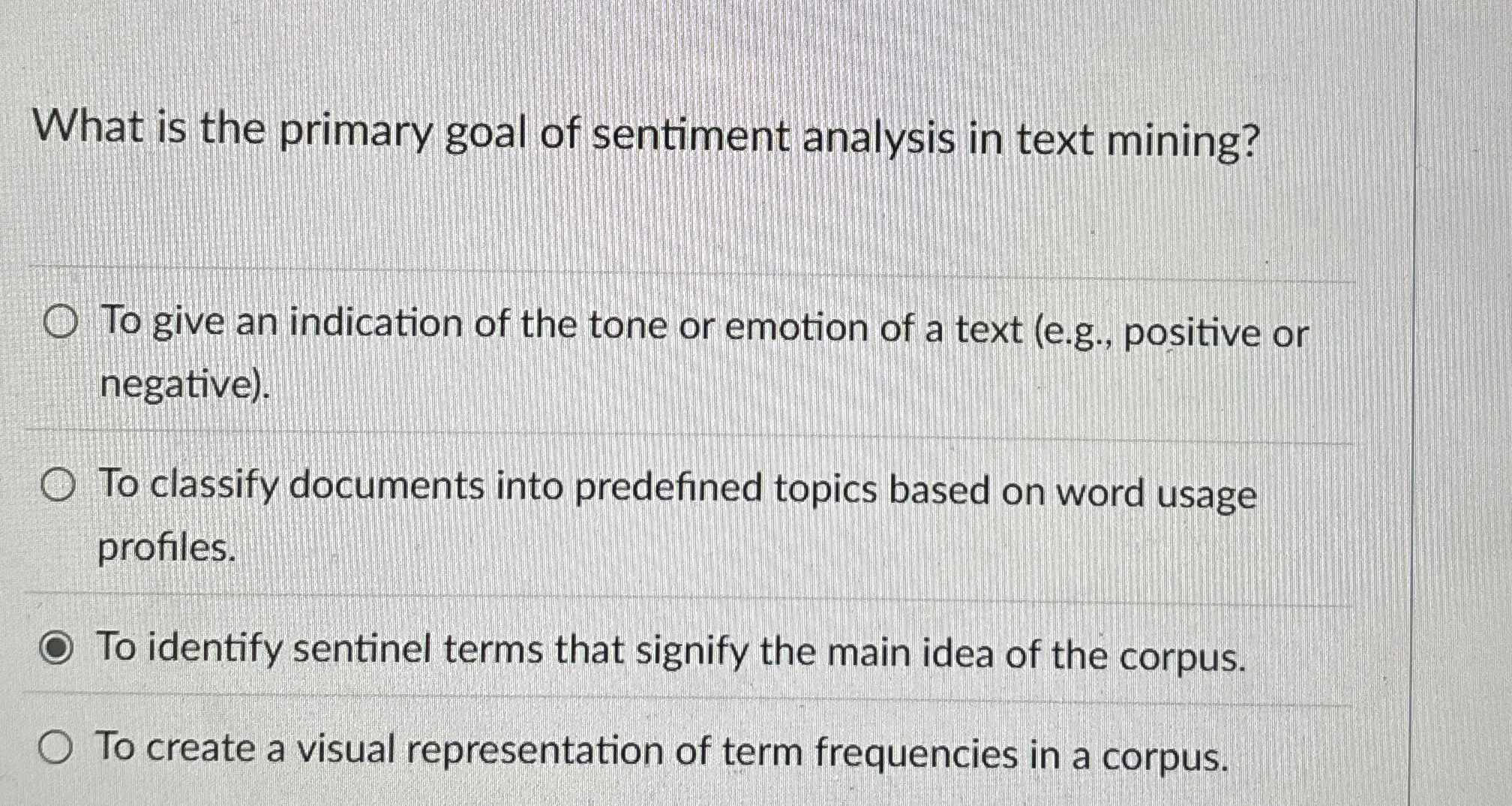 What is the primary goal of sentiment analysis in
