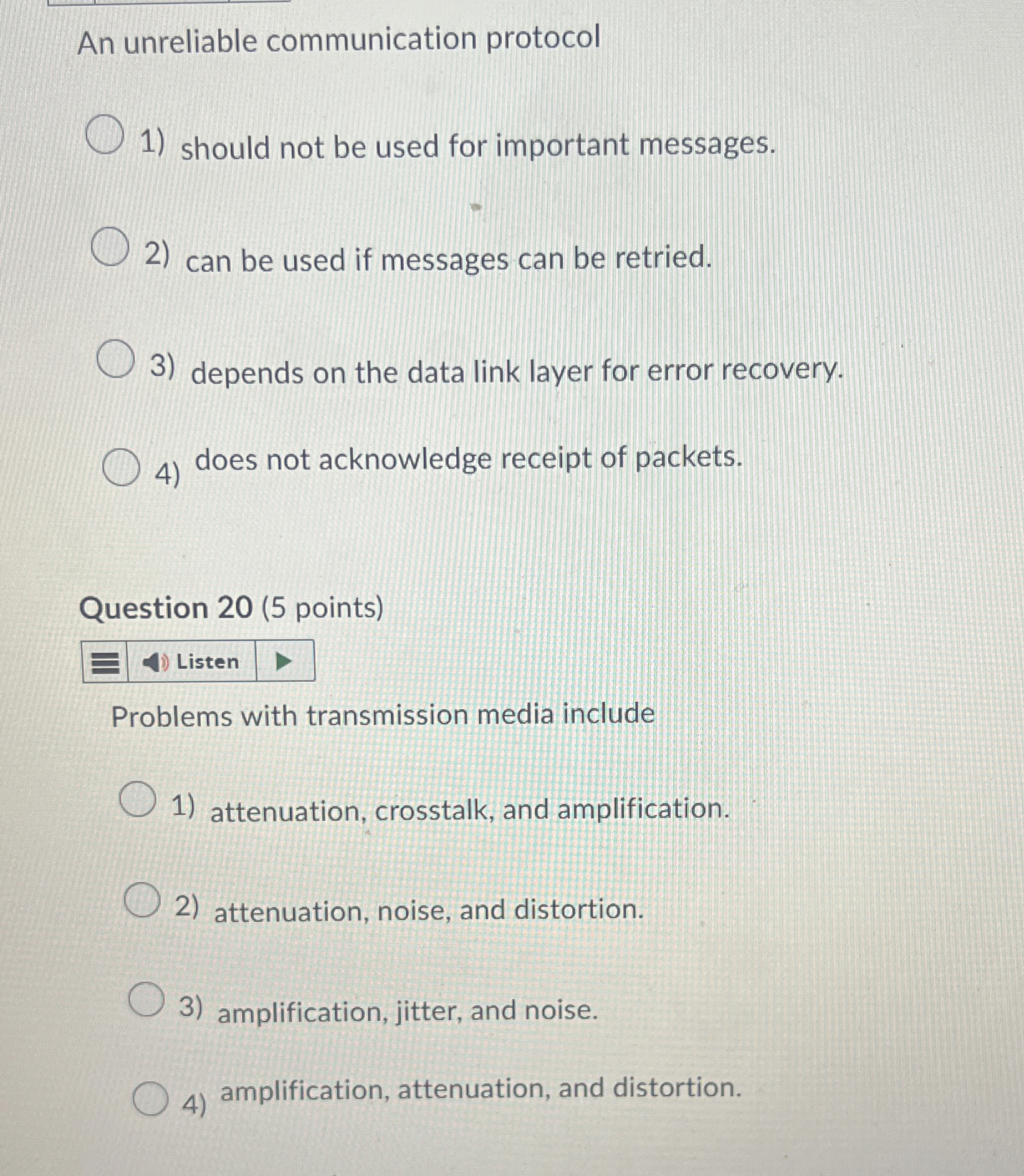 An unreliable communication protocol should not