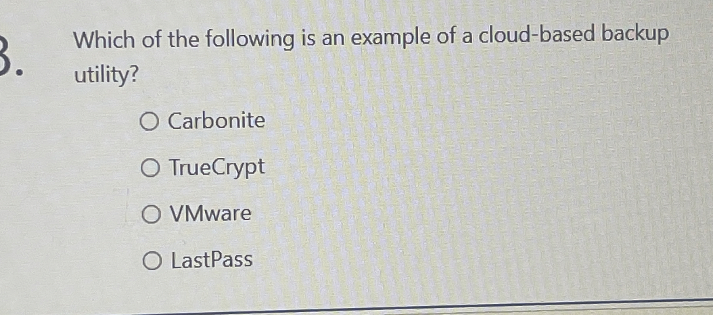Which of the following is an example of a cloud -