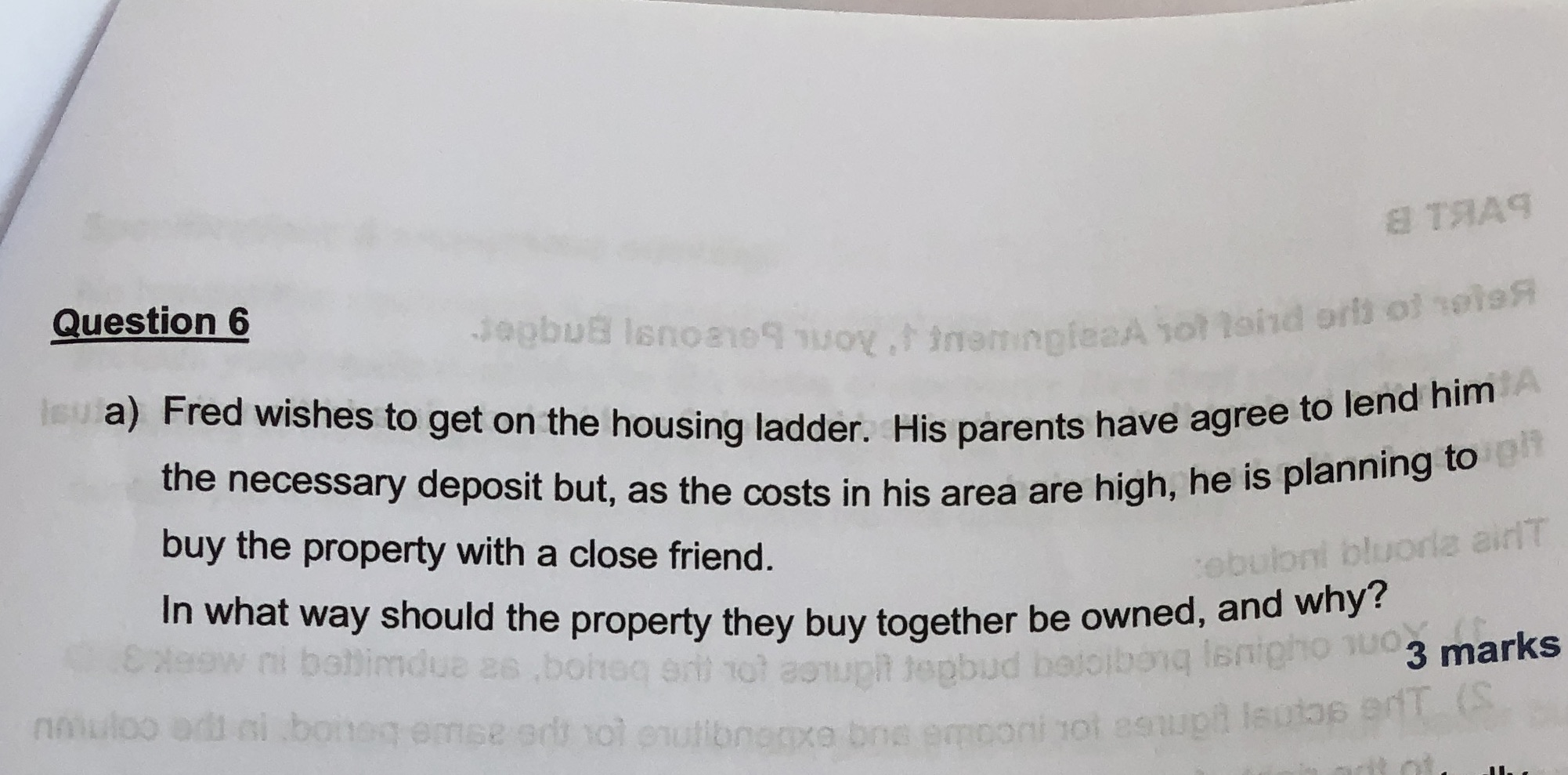 How I can solve this problem ? 8 THA9 Question 6