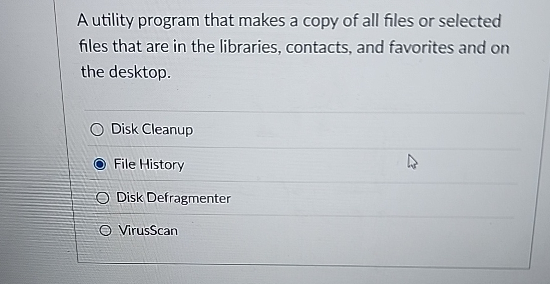 A utility program that makes a copy of all files