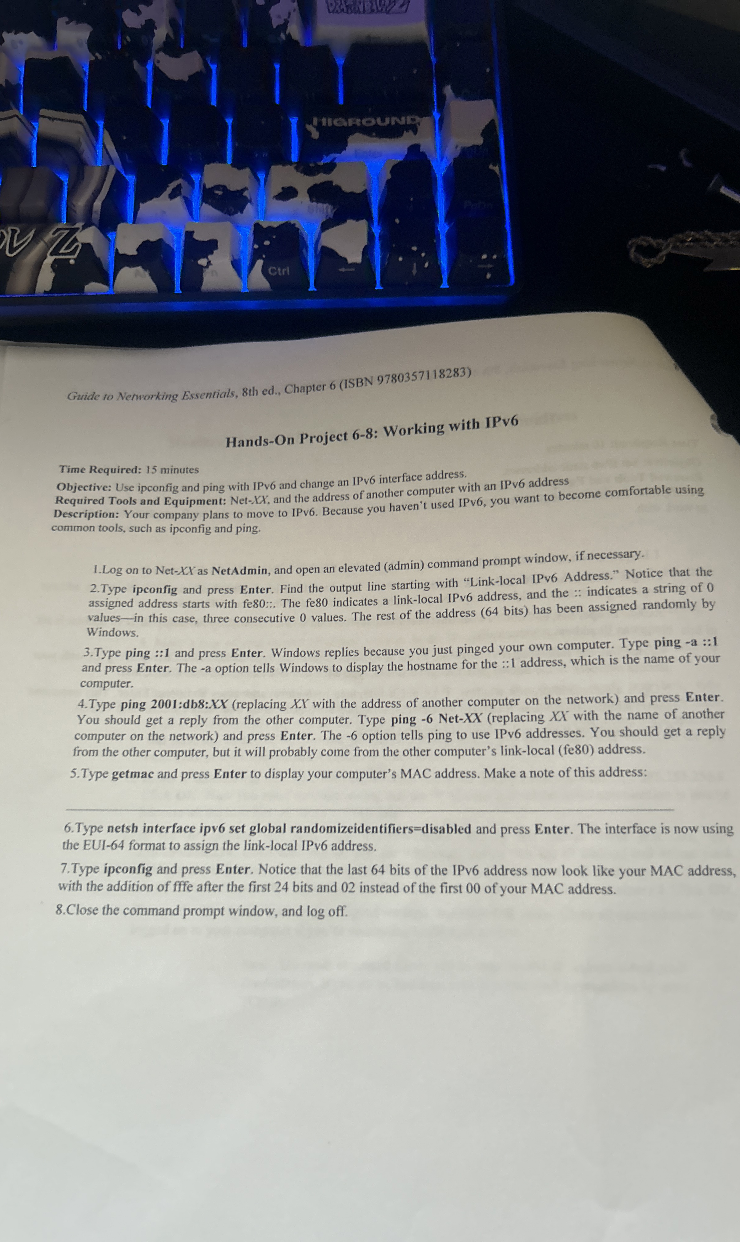 Guide to Networking Essentials, 8 th ed . ,