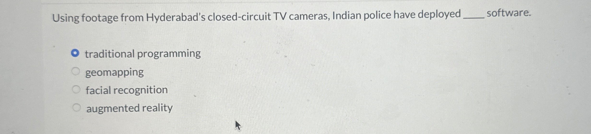 Using footage from Hyderabad's closed - circuit