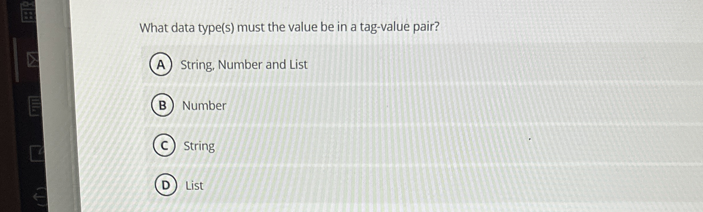 What data type ( s ) must the value be in a tag -