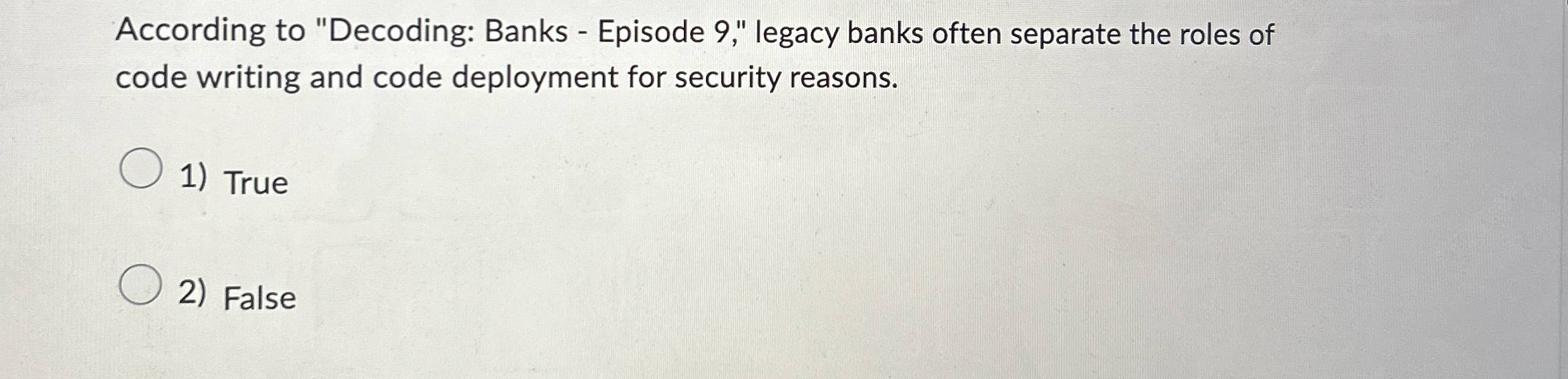 According to "Decoding: Banks - Episode 9 , "