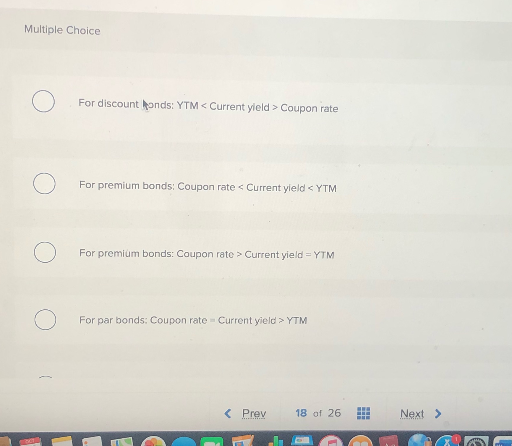 Which statement is correct Multiple Choice O For
