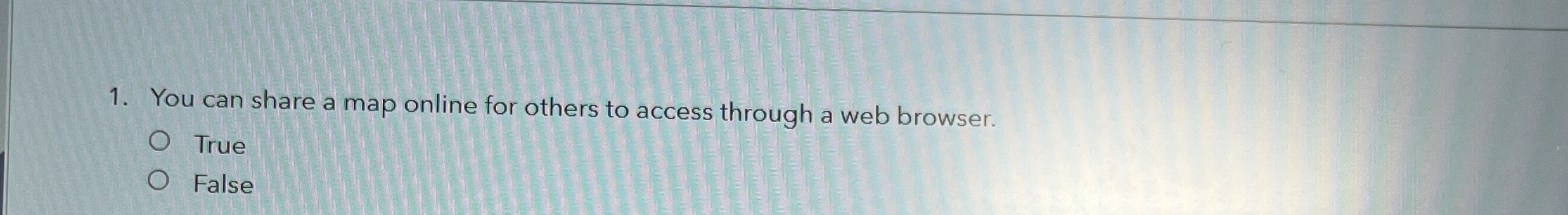 You can share a map online for others to access