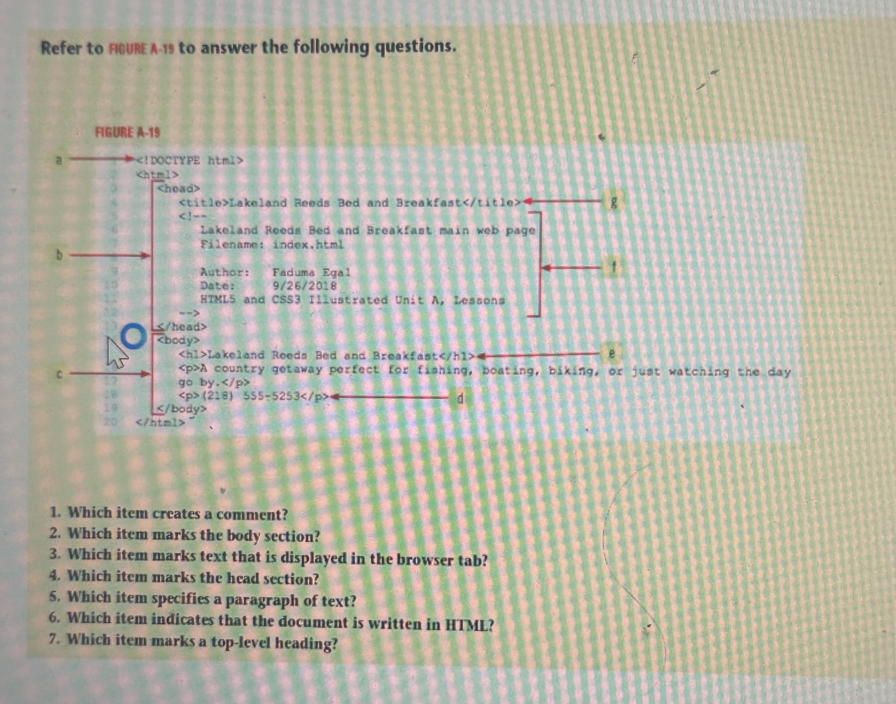 Refer to FICURE A - 1 8 to answer the following