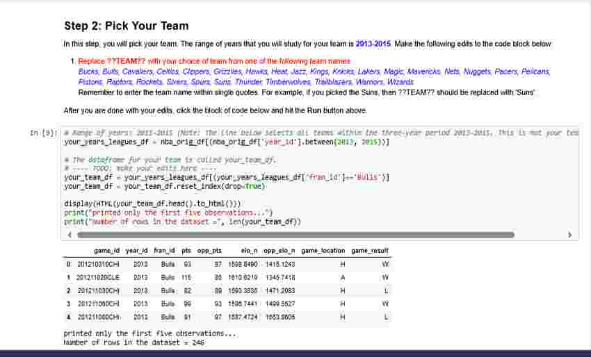what is the teams data frame and relative skill?