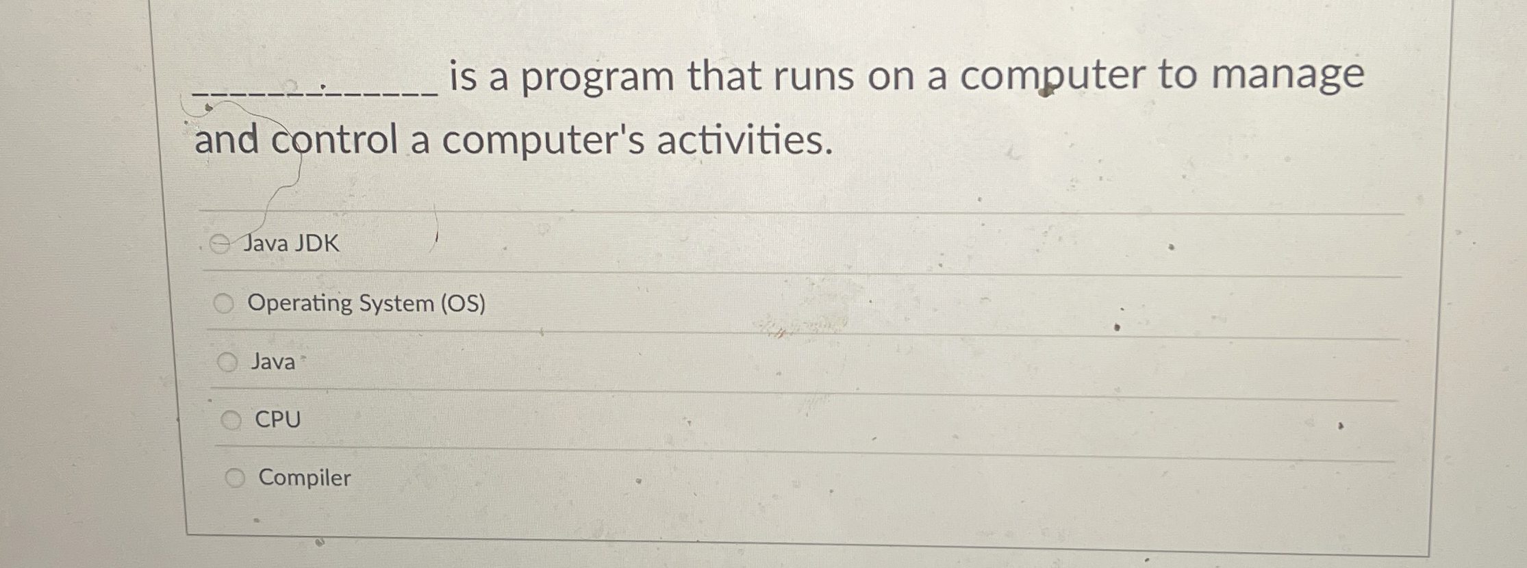 q , is a program that runs on a computer to