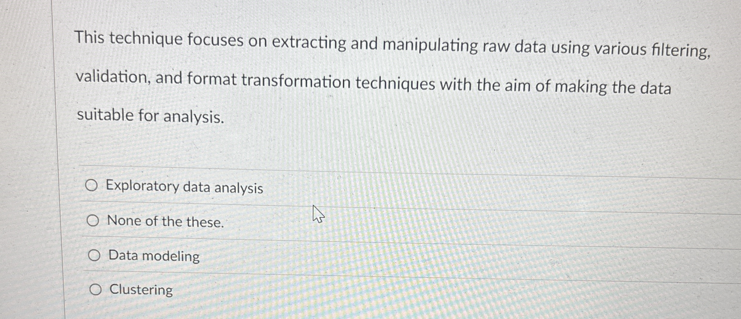 This technique focuses on extracting and