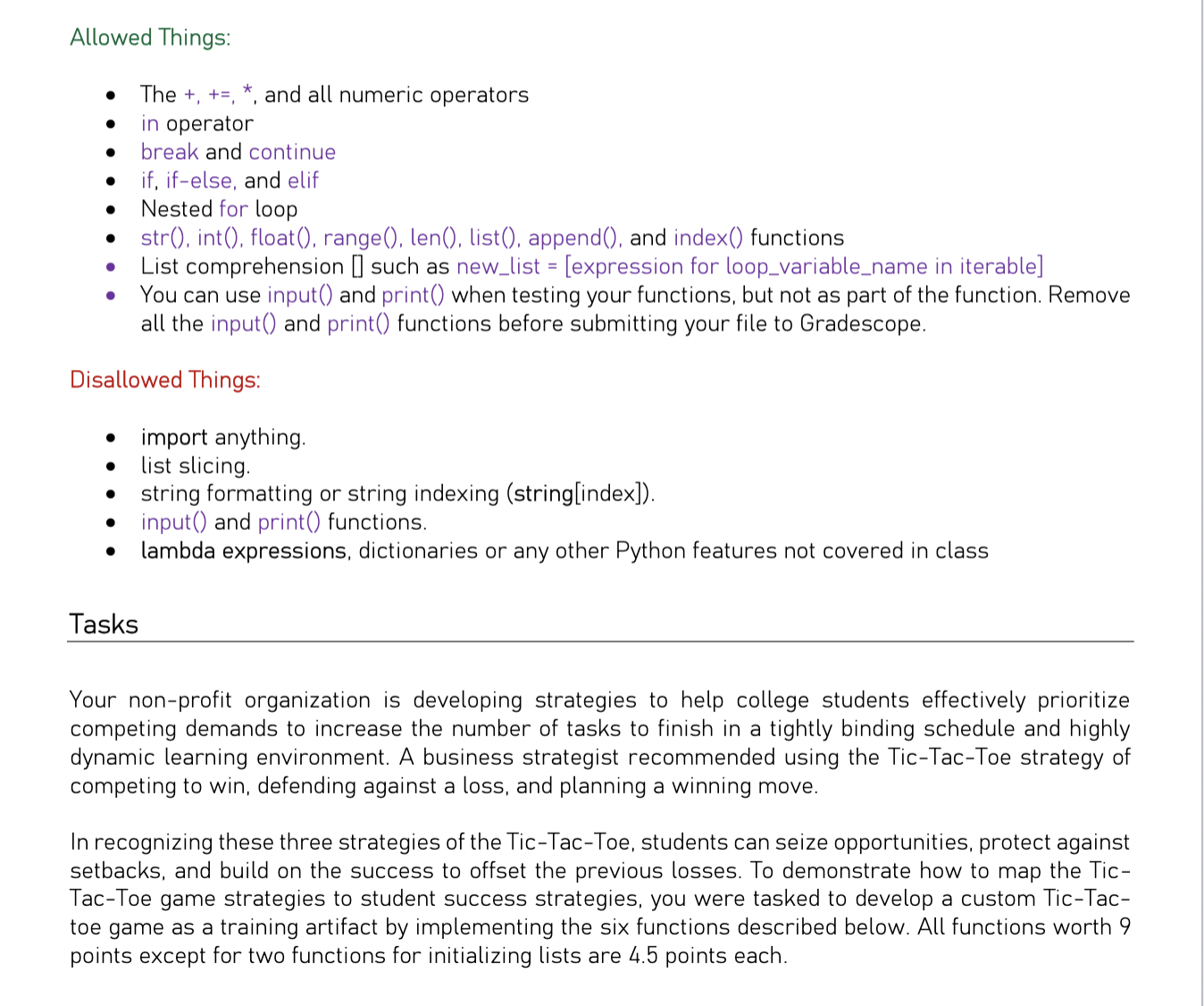 Please write in Python and note the restrictions