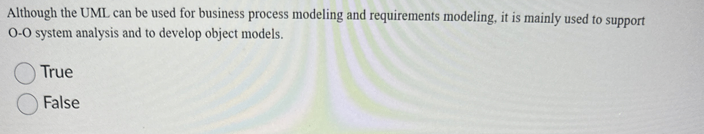 Although the UML can be used for business process