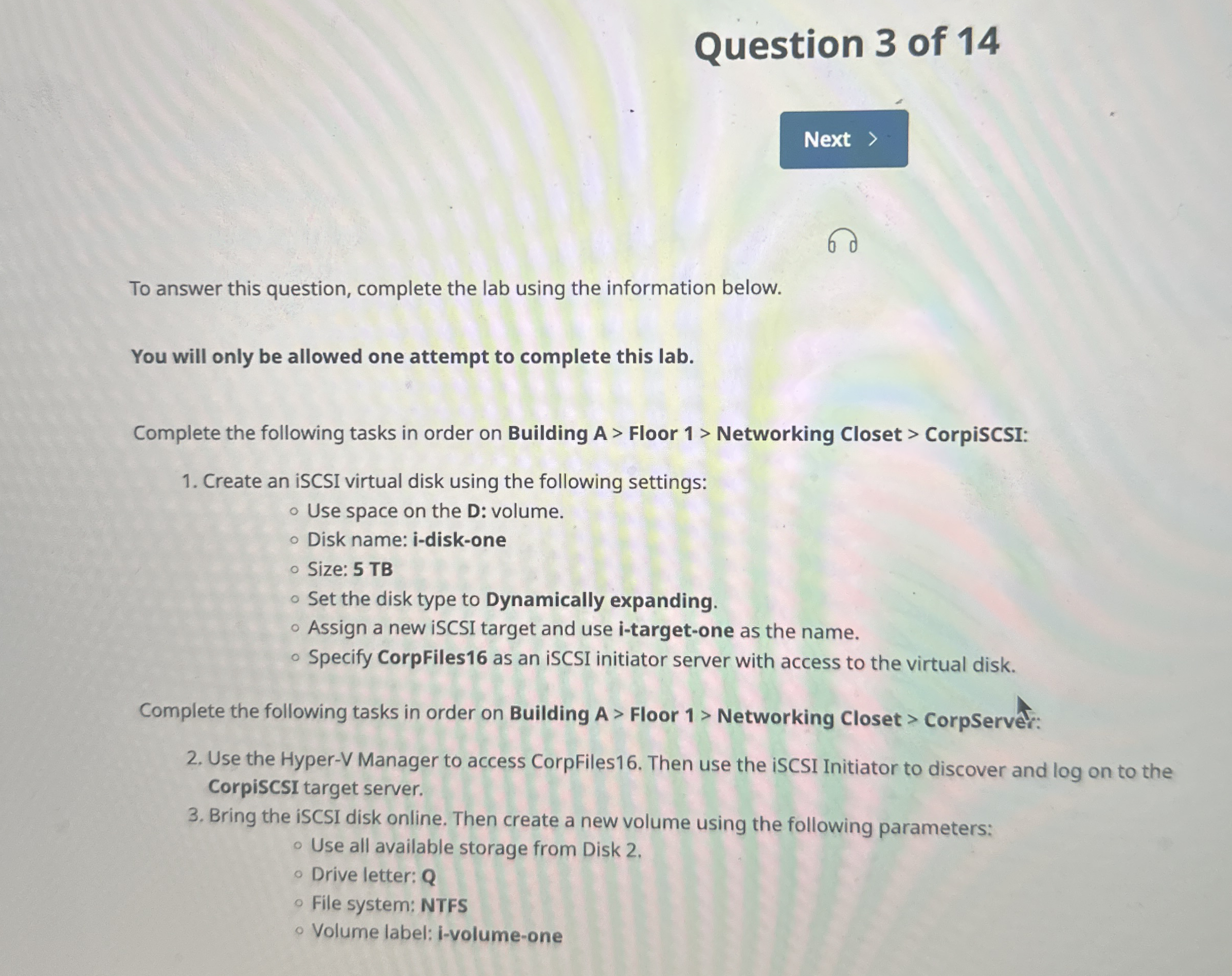 Question 3 of 1 4 To answer this question,