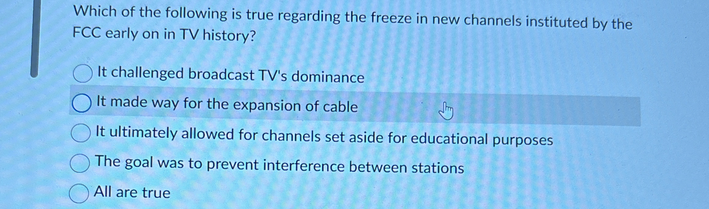 Which of the following is true regarding the