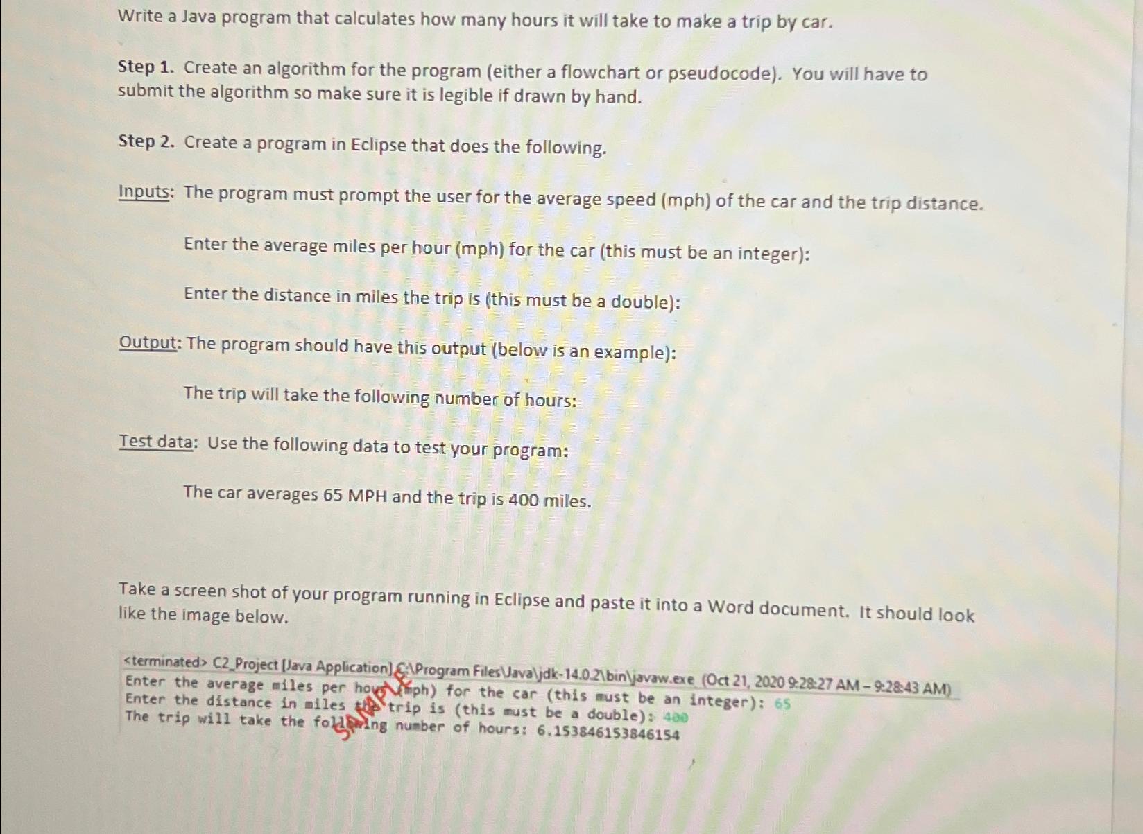 Write a Java program that calculates how many