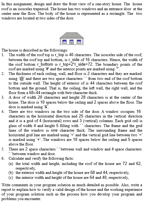 I want to print a ASCII house on C programming,