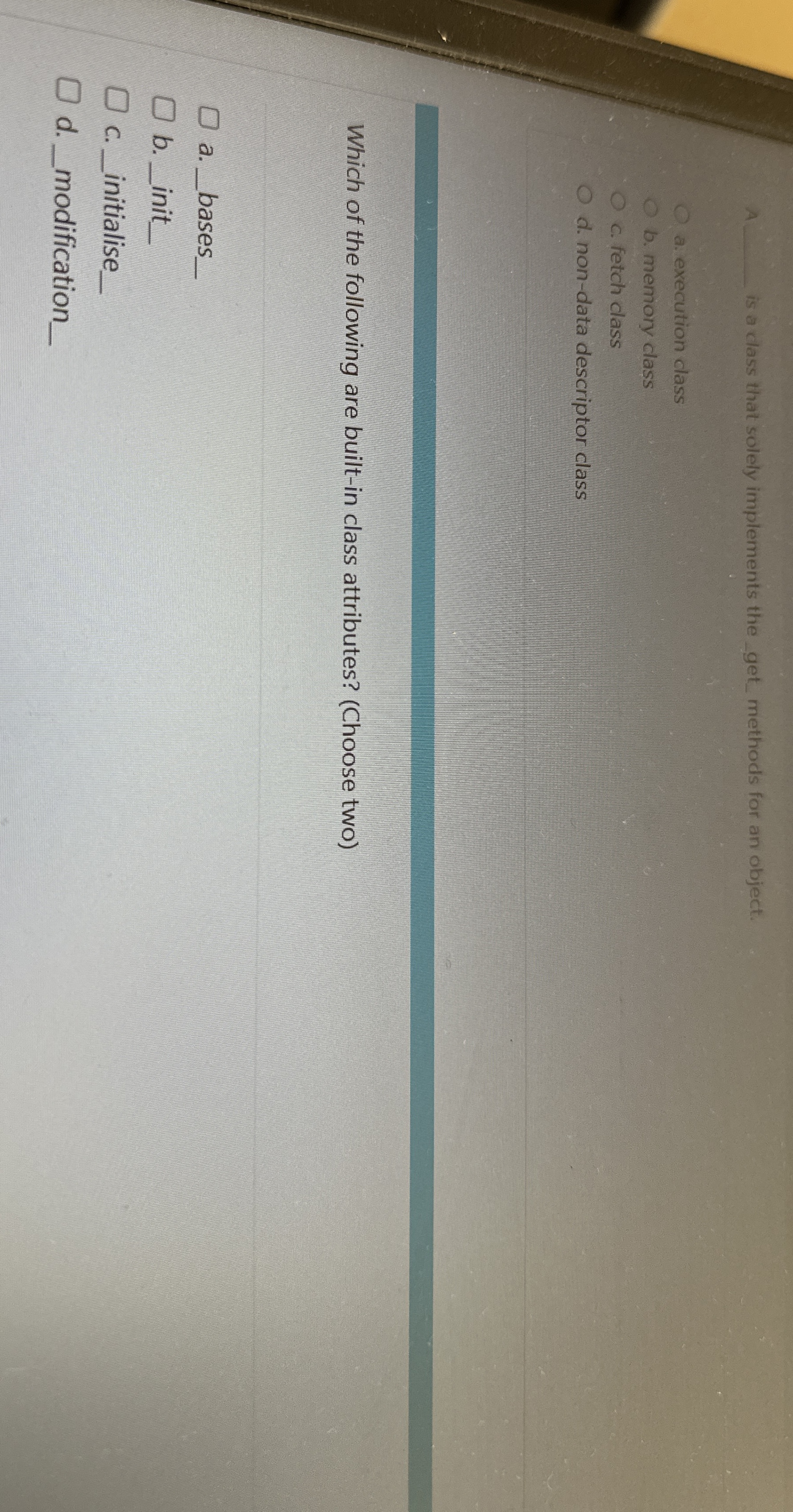 is a class that solely implements the get _