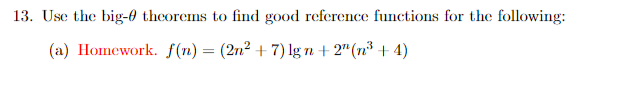 Use the big - theorems to find good reference